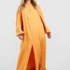 Grande Taille - Robe Longue Texturée à Volants -BOOHO Kleidung Magasin gzz43968 mustard xl