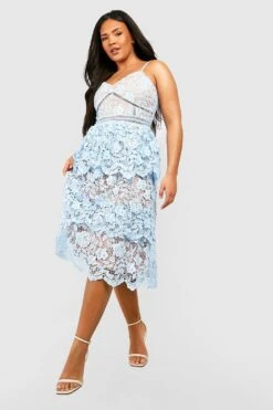 Grande Taille - Robe Babydoll En Dentelle Premium -BOOHO Kleidung Magasin gzz44053 pastel20blue xl 2