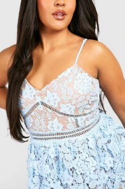 Grande Taille - Robe Babydoll En Dentelle Premium -BOOHO Kleidung Magasin gzz44053 pastel20blue xl 3