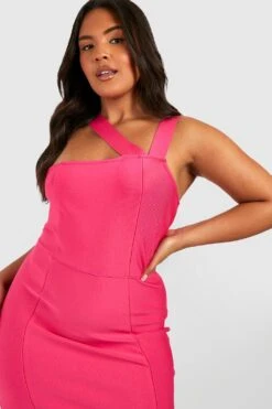 Grande Taille - Robe Asymétrique Bandage Premium -BOOHO Kleidung Magasin gzz44081 hot20pink xl 2