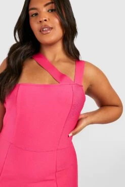 Grande Taille - Robe Asymétrique Bandage Premium -BOOHO Kleidung Magasin gzz44081 hot20pink xl 3