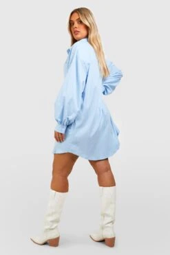 Grande Taille - Robe Chemise Oversize En Popeline -BOOHO Kleidung Magasin gzz44121 sky20blue xl 1