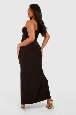 Grande Taille - Robe Longue Moulante -BOOHO Kleidung Magasin gzz44217 chocolate xl 1