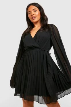 Grande Taille - Robe Patineuse à Ceinture -BOOHO Kleidung Magasin gzz44258 black xl 2