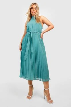 Grande Taille - Robe Patineuse Plissée Dos Nu