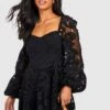 Petite - Robe Patineuse En Dentelle Premium -BOOHO Kleidung Magasin gzz44358 black xl
