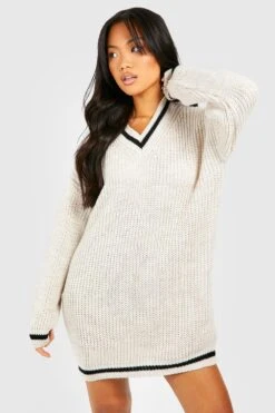 Petite - Robe Pull à Col V