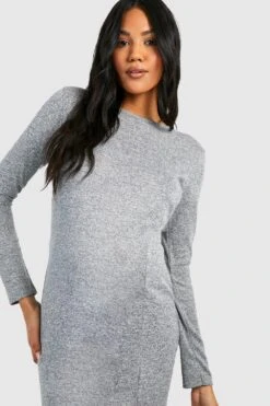 Maternité - Robe De Grossesse Mi-longue -BOOHO Kleidung Magasin gzz45915 grey20marl xl 3