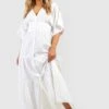 Grande Taille - Robe Longue Boutonnée En Popeline -BOOHO Kleidung Magasin gzz46314 white xl
