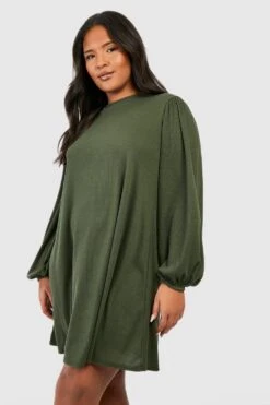Grande Taille - Robe Droite Côtelée 8 Grande Taille - Robe Droite Côtelée -BOOHO Kleidung Magasin gzz46510 khaki xl 2