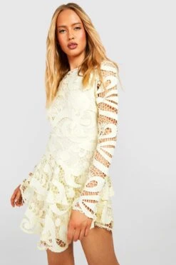 Tall - Robe Patineuse Premium En Dentelle -BOOHO Kleidung Magasin gzz46550 lemon xl 2