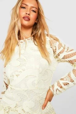 Tall - Robe Patineuse Premium En Dentelle -BOOHO Kleidung Magasin gzz46550 lemon xl 3