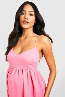 Maternité - Robe De Grossesse à Bretelles Fines -BOOHO Kleidung Magasin gzz46584 pink xl 2