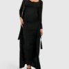 Maternité - Ensemble De Grossesse Avec Robe Et Pardessus -BOOHO Kleidung Magasin gzz46604 black xl