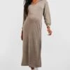 Maternité - Robe De Grossesse Mi-longue -BOOHO Kleidung Magasin gzz46607 oatmeal xl
