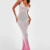 Robe Longue Dos Nu En Crochet -BOOHO Kleidung Magasin gzz46705 hot20pink xl