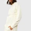 Robe Sweat Froncée -BOOHO Kleidung Magasin gzz46819 ecru xl