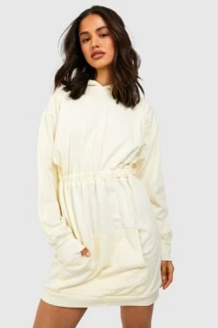Robe Sweat Froncée -BOOHO Kleidung Magasin gzz46819 ecru xl 3
