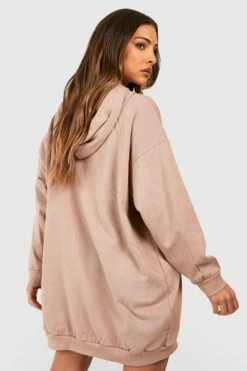 Robe Sweat Oversize à Col Zippé -BOOHO Kleidung Magasin gzz46820 stone xl 1