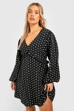 Grande Taille - Robe Babydoll à Volants