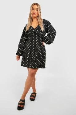 Grande Taille - Robe Babydoll à Volants -BOOHO Kleidung Magasin gzz46828 black xl 2
