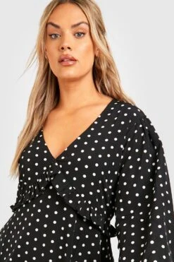Grande Taille - Robe Babydoll à Volants -BOOHO Kleidung Magasin gzz46828 black xl 3
