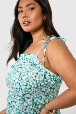 Grande Taille - Robe Trapèze à Imprimé Tournesol -BOOHO Kleidung Magasin gzz46830 blue xl 3