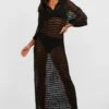 Petite - Robe Longue En Crochet -BOOHO Kleidung Magasin gzz47018 black xl
