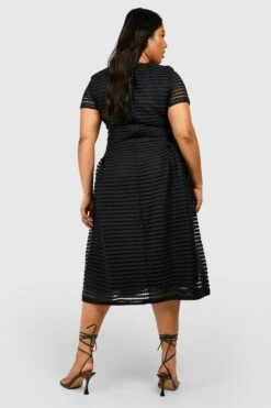 Grande Taille - Robe Mi-longue Ample Texturée 7 Grande Taille - Robe Mi-longue Ample Texturée -BOOHO Kleidung Magasin gzz47114 black xl 1