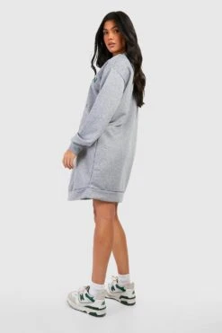 Maternité - Robe Sweat De Grossesse à Slogan Manhattan -BOOHO Kleidung Magasin gzz47299 grey20marl xl 1