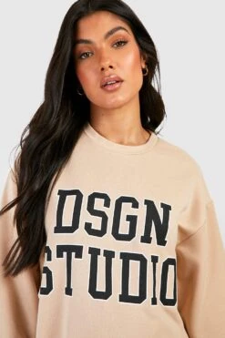 Maternité - Robe Sweat De Grossesse à Slogan Dsgn Studio -BOOHO Kleidung Magasin gzz47300 taupe xl 3