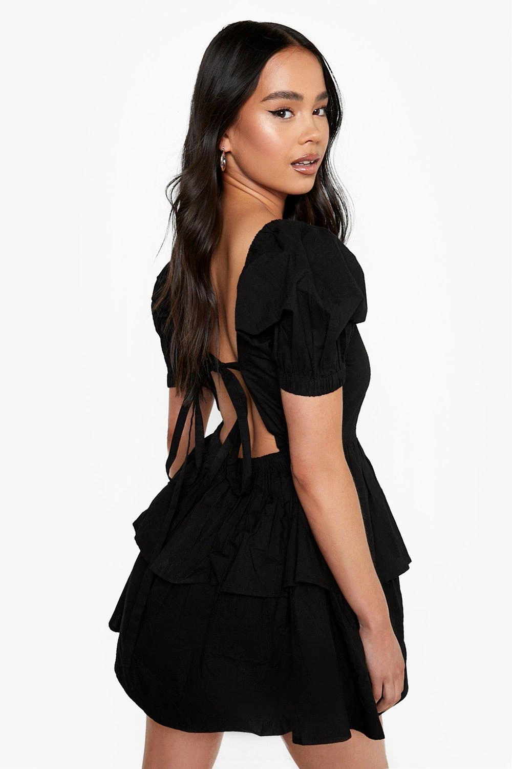 Petite - Robe Dos Nu En Coton à Volants 4 Petite - Robe Dos Nu En Coton à Volants – Image 2