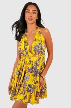 Petite - Robe Patineuse à Broderie Cachemire