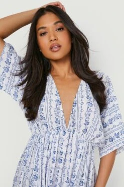 Petite - Robe Longue Fleurie -BOOHO Kleidung Magasin gzz47637 blue xl 3