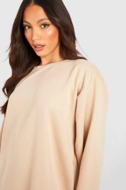 Tall - Robe Sweat Fendue -BOOHO Kleidung Magasin gzz47922 stone xl 3