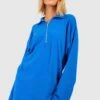 Robe Pull Côtelée à Col Zippé 2 Robe Pull Côtelée à Col Zippé -BOOHO Kleidung Magasin gzz48057 blue xl