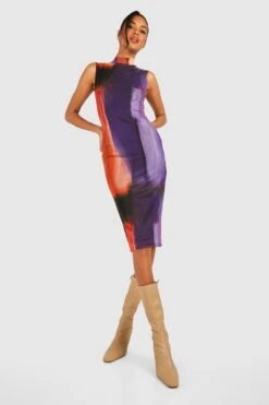 Robe Mi-longue Surteinte En Mesh -BOOHO Kleidung Magasin gzz48114 multi xl 2