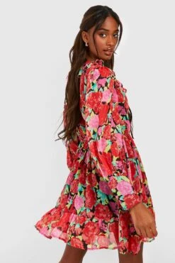 Robe Vintage Imprimée -BOOHO Kleidung Magasin gzz48154 red xl 1