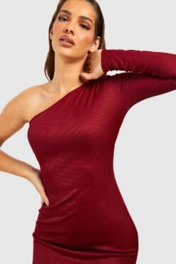 Robe Asymétrique Côtelée 9 Robe Asymétrique Côtelée -BOOHO Kleidung Magasin gzz48186 berry xl 3