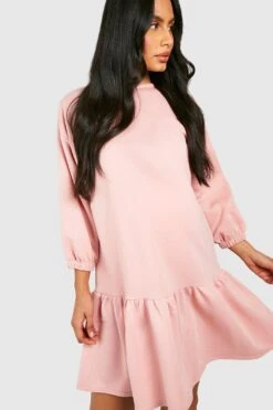 BOOHOO Maternité - Robe Sweat De Grossesse Péplum -BOOHO Kleidung Magasin gzz48271 rose xl 3