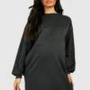 Maternité - Robe Sweat De Grossesse Oversize 1 Maternité - Robe Sweat De Grossesse Oversize -BOOHO Kleidung Magasin gzz48272 charcoal xl