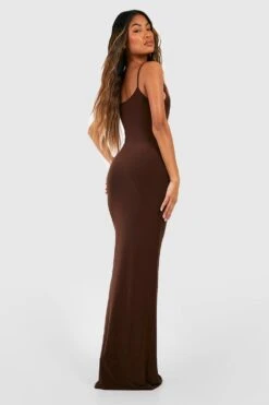 Robe Longue Soyeuse Premium -BOOHO Kleidung Magasin gzz48590 chocolate xl 1