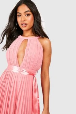 Petite - Robe Longue Plissée à Ceinture 9 Petite - Robe Longue Plissée à Ceinture -BOOHO Kleidung Magasin gzz48896 rose20pink xl 3