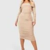 Grande Taille - Robe Mi-longue En Mesh -BOOHO Kleidung Magasin gzz49036 stone xl