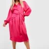 Grande Taille - Robe Patineuse Mi-longue -BOOHO Kleidung Magasin gzz49043 hot20pink xl