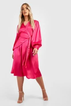 Grande Taille - Robe Patineuse Mi-longue -BOOHO Kleidung Magasin gzz49043 hot20pink xl 2