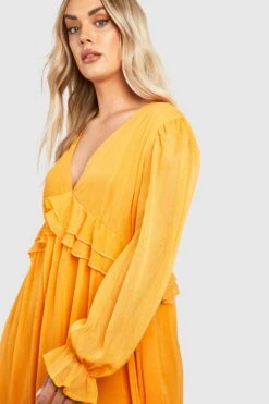 BOOHOO Grande Taille - Robe Babydoll Courte -BOOHO Kleidung Magasin gzz49054 burnt20orange xl 3