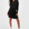 BOOHOO Maternité - Robe T-shirt De Grossesse Zippée -BOOHO Kleidung Magasin gzz49094 black xl