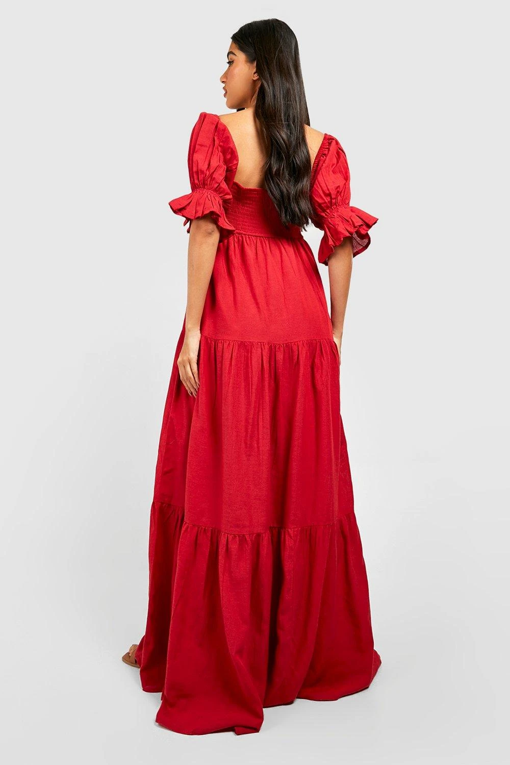 Maternité - Robe De Grossesse Froncée En Lin 4 Maternité - Robe De Grossesse Froncée En Lin – Image 2