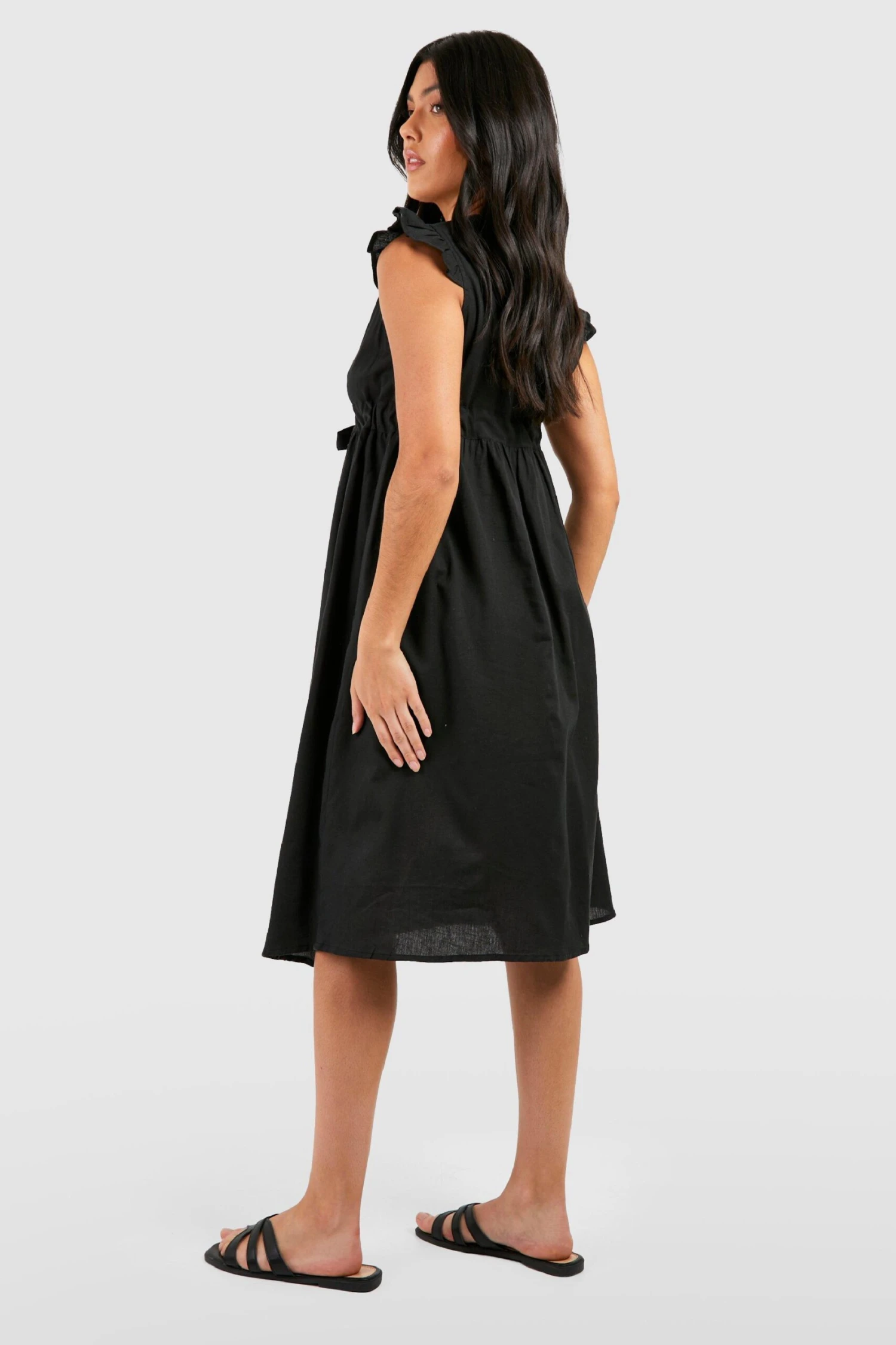 Maternité - Robe Mi Longue Boutonnée 3 Maternité - Robe Mi Longue Boutonnée – Image 2